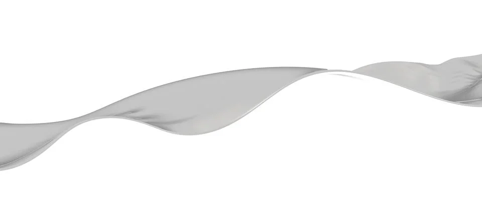 Digital render of a gray wave design on a white background Stock Illustration