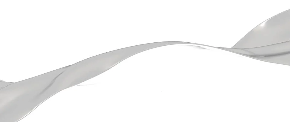 Digital render of a gray wave design on a white background Stock Illustration