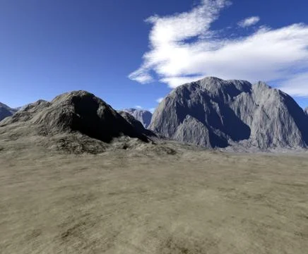 Digital render of landscape Stock Illustration