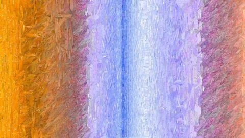 Digital render in painterly style - acrylic paint patterns and geometric shapes, Stock Illustration