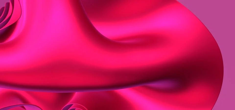 Digital render of a pink wave design on a pink background Stock Illustration