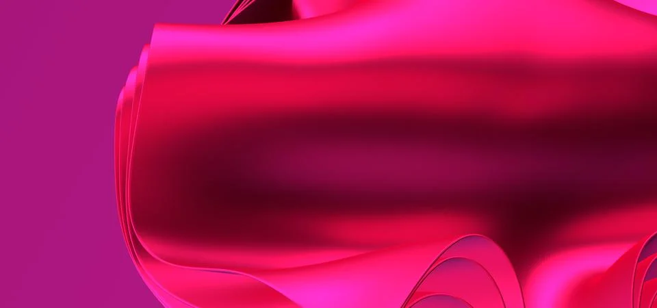 Digital render of a pink wave design on a pink background Stock Illustration