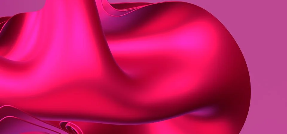 Digital render of a pink wave design on a pink background Stock Illustration