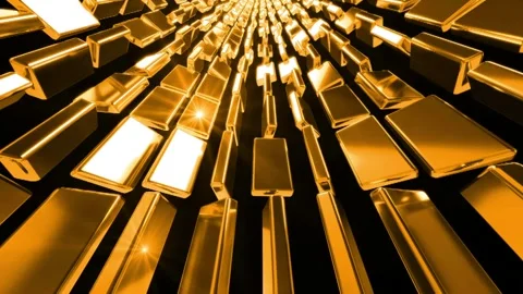 Digital rendering of 3D cubes with reflective surfaces in vibrant Stock Footage 280332784