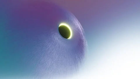A digital rendering of an abstract lens, where fluid lines and transparent la Stock Footage 296903037
