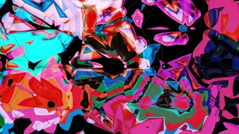 Digital Rendering Asymmetric Grid Creative Pattern 스톡 동영상 147251987