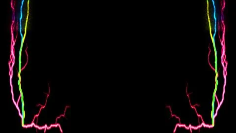 Digital Rendering Background Abstract Pattern Electric Thunder Illustrazione stock