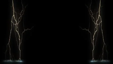 Digital Rendering Background Abstract Pattern Electric Thunder Stock Illustration