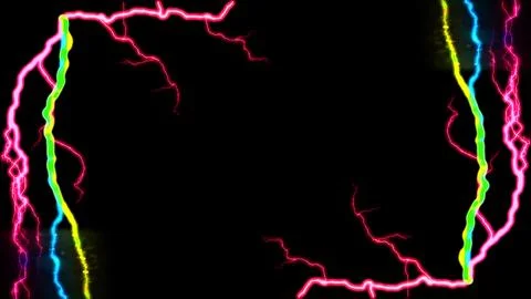 Digital Rendering Background Abstract Pattern Electric Thunder Stock Illustration