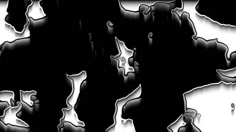 Digital Rendering Fun Black and White Background Fluid Patterns Stock Footage 141151980