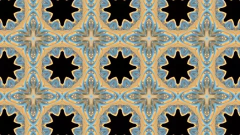 Digital Rendering Kaleidoscope Creative Pattern Stock Footage 147356088