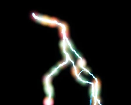 Digital Rendering Lighting Strike Electric Charge Background Stock Illustration