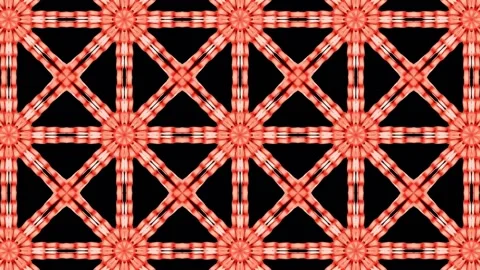Digital Rendering Red Kaleidoscope Creative Pattern Stock Footage 147215597