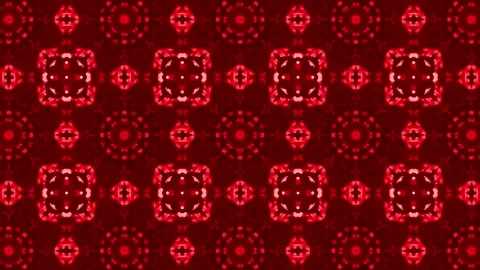 Digital Rendering Red Kaleidoscope Creative Pattern Stock Footage 147215801