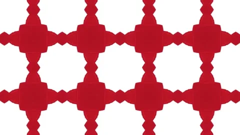 Digital Rendering Red Kaleidoscope Creative Pattern Stock Footage 147216068