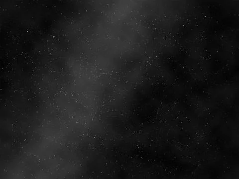 Digital rendering of a starry night sky with a band of clouds visible Stock Illustration