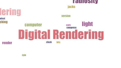 Digital Rendering Tag Cloud Animated Isolated Stock Footage 107233112