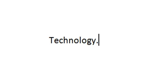 Digital rendering of the word 'technology' being typed on computer console Stock Footage 43930418