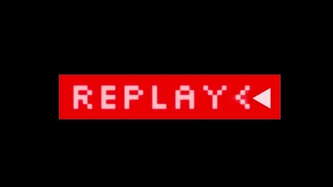 Digital Replay Button with Fast Forward Icons and Pixelated Effect, Media Player Stock Footage 330540473