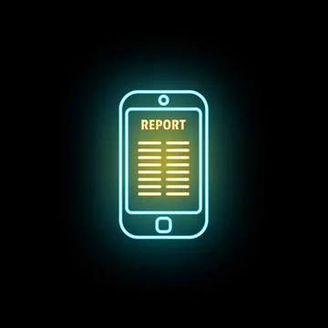 Digital report on mobile phone displaying data 스톡 일러스트