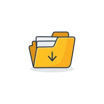 Digital repository icon for storing document files and organizing data tran.. Stock Illustration