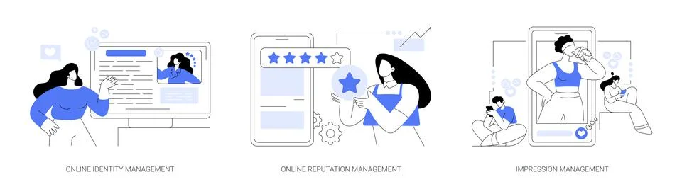 Digital representation abstract concept vector illustrations. Stock Illustration