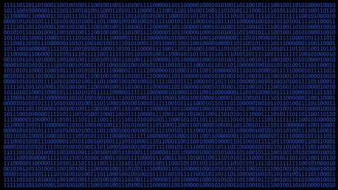Digital representation of binary code in abstract design on a dark background Stock Footage 308641878