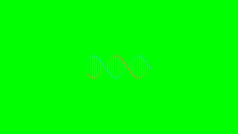 A digital representation of a double helix dna strand on a green background Stock Footage 340267787