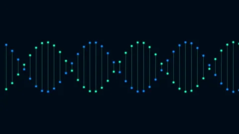 A digital representation of a glowing dna double helix structure isolated Vídeo Stock 336263567