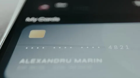 Digital representation of a payment card, account number hidden except the last Stock Footage 331589772
