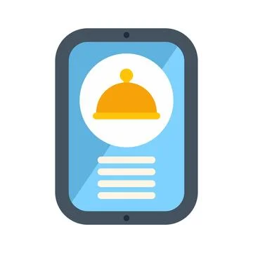 Digital restaurant menu interface on tablet screen Stock Illustration