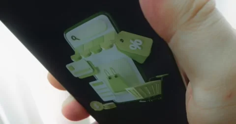 Digital retail elements, online shopping concept, presentation Stock Footage 313439533