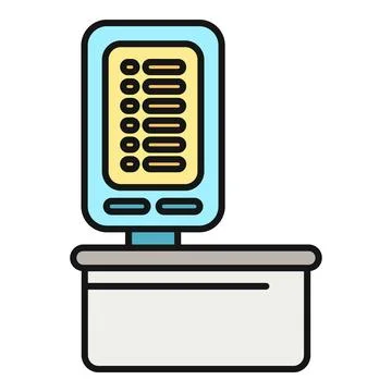 Digital retail grocery scale measuring product weight Stock Illustration