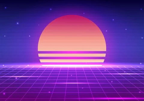 Digital Retro background 002 Stock Illustration