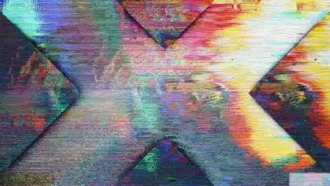 Digital Retro Pixel Art Animation for Backgrounds Stock Footage 305387020