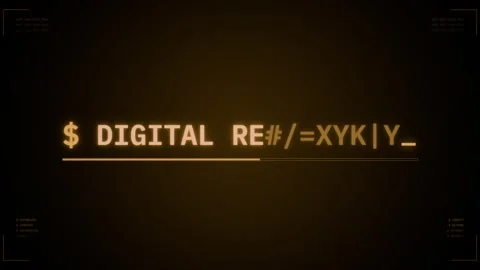 Digital revolution terminal console animation seamless loop Stock Footage 347718653