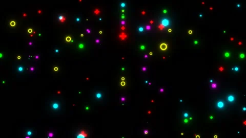 Digital ripple. Animation background. Colored flying particles.Seamless loop. Stock Footage 98652387