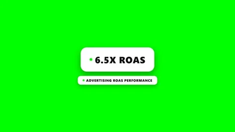 Digital ROAS Performance Dashboard Metric Display Stock Footage 348191660