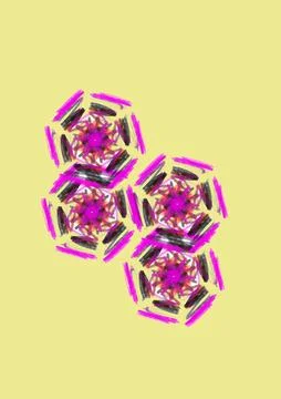 Digital Rosette Cluster Stock Illustration