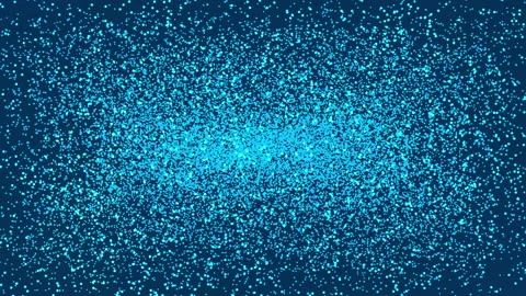 Digital rotating dna speckled with vibrant blue dots swirling against a dar.. Stock Footage 314606031