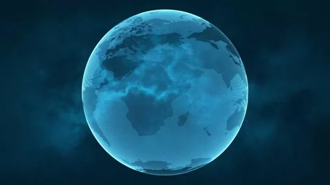 Digital rotating global network concept 3d animation Stock Footage 167929499