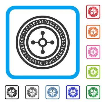 Digital Roulette Framed Icon Stock Illustration
