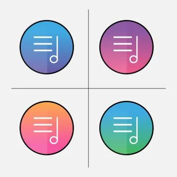 Digital round buttons for music application or websites イラスト素材