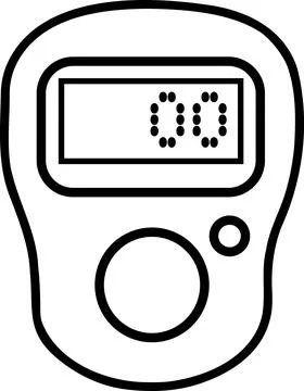 Digital row counter display device for knitting Illustration