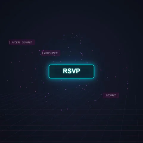 Digital RSVP Access Granted Cyber Security Network Technology Concept Stock Footage 348198403