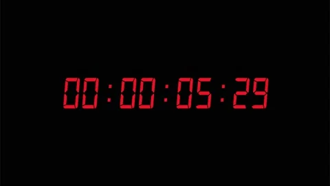 Digital running number and countdown one minute. Stopwatch 60 seconds. Motion Stock Footage 133961663