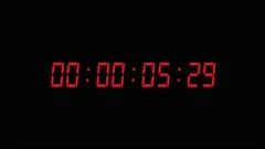 One Minute to Midnight Countdown Clock t, Stock Video