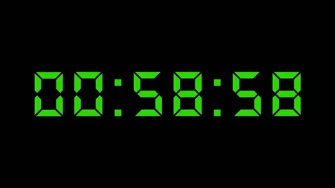 Digital running number and countdown one minute Stock-Footage 172036329