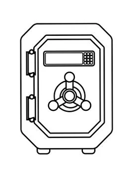 Digital safe box closed Illustrazione stock