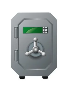 Digital safe box closed Stock Illustration